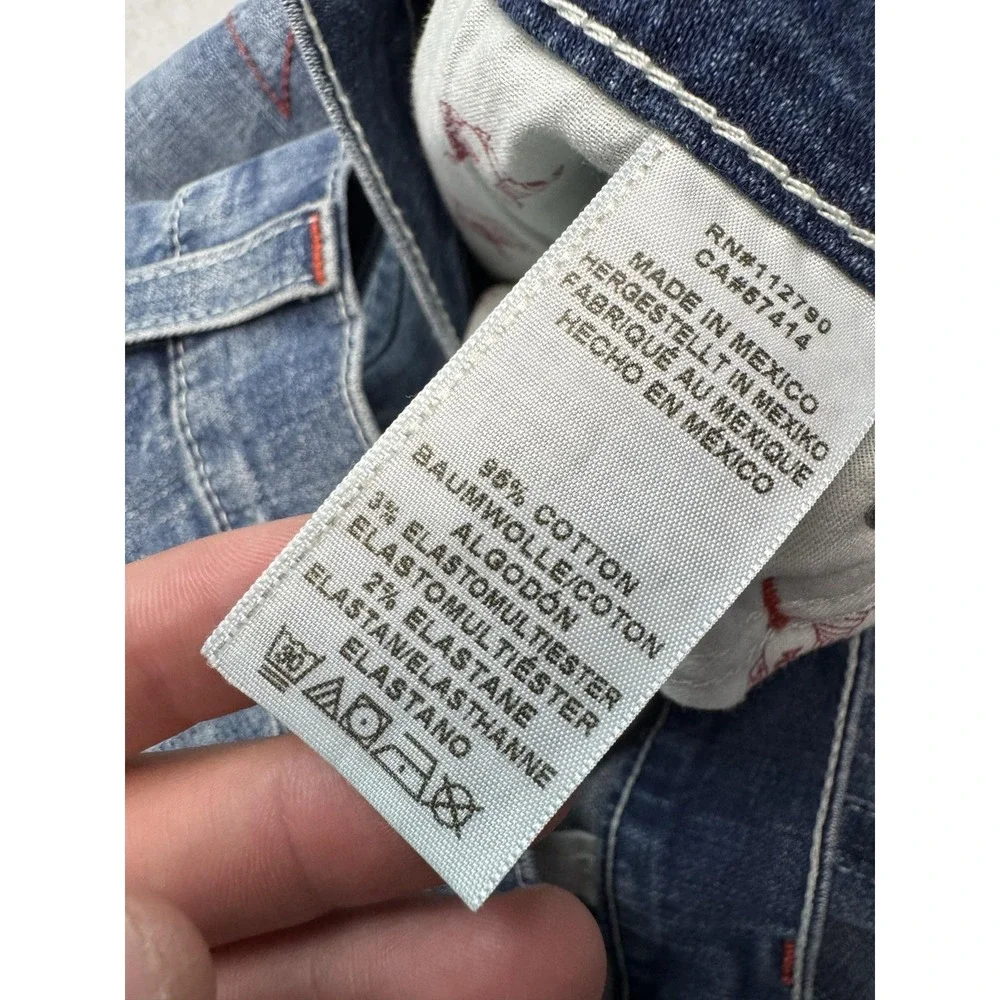 True Religion Section Jeans Mens 44x34 Blue Stretch Straight Denim NWT MSRP$199